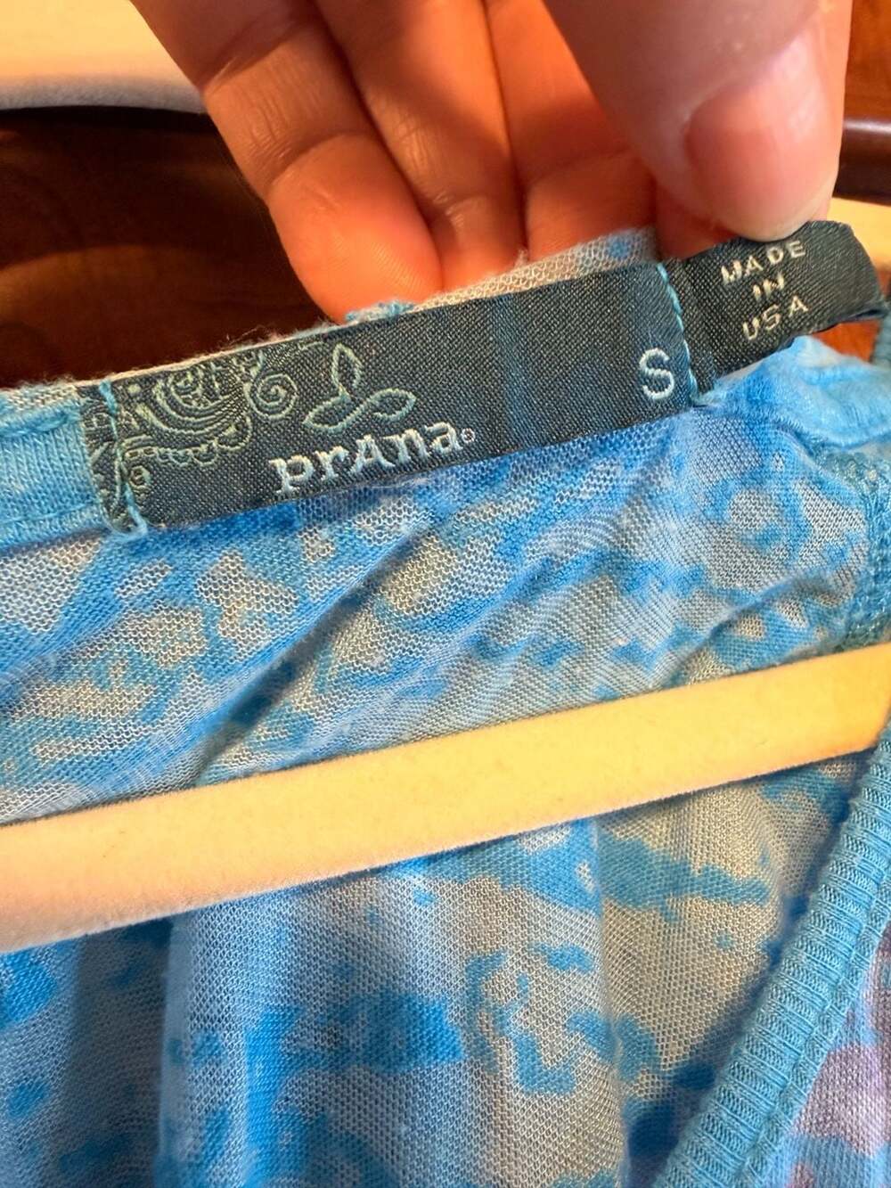 prAna Women's Dandelion Graphic Striped Burnout Raglan Hoodie Size Small - Picture 4 of 4